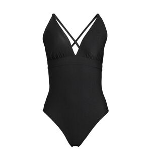 Womens Size M (8-10) Time And Tru Bathing Suit Brand New With Tags! Black